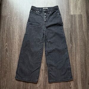 Madewell Charcoal Wide-Leg Jeans